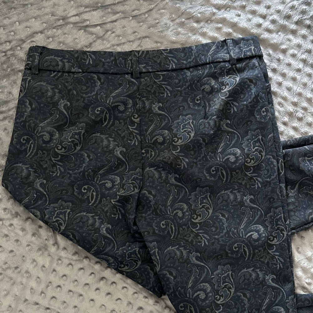 Paisley Ponte Stretch Career Pants